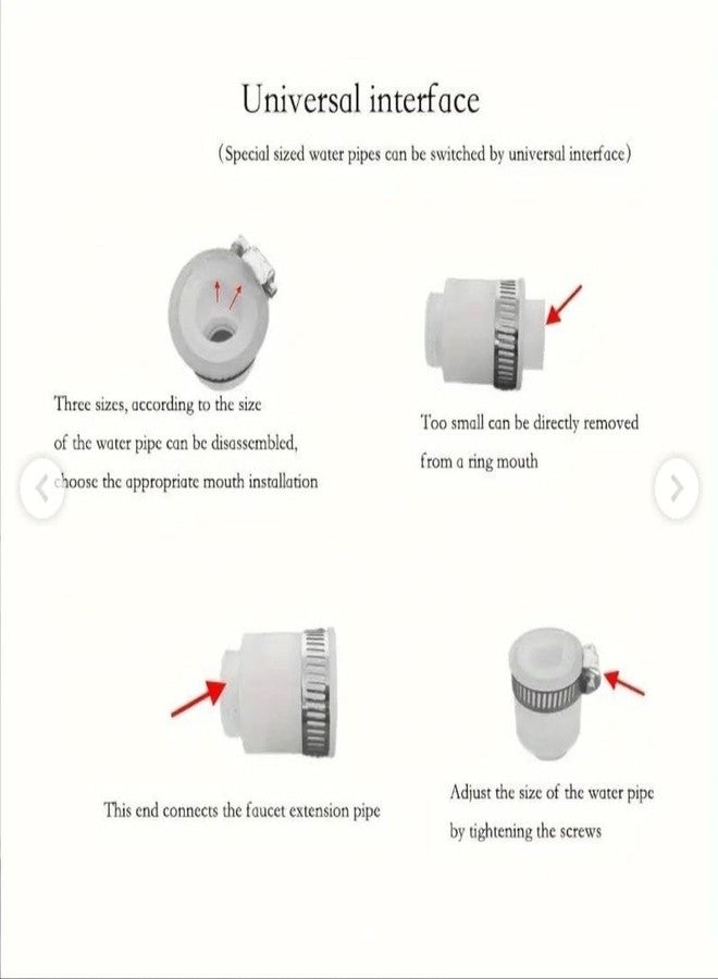 SHOPECOM محول صنبور دش من SHOPECOM، محول صنبور مياه منزلي للمطبخ، موصل فلتر صنبور لحوض غسيل الحمام المنزلي، وصلة صنبور مطبخ مرنة مضادة للرذاذ (قطعتان) - Image 4